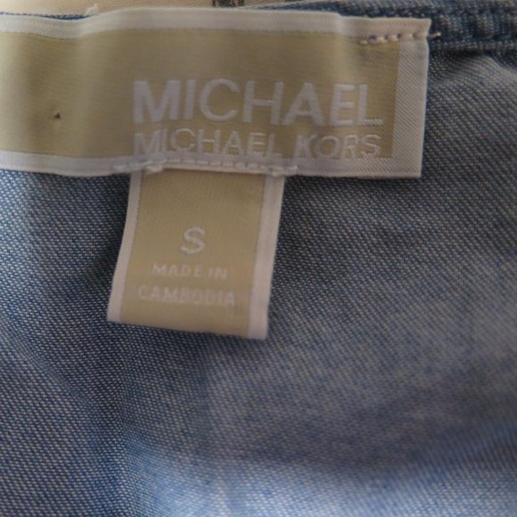 Michael Kors Petite Wrap Dress Denim Size S - Picture 7 of 8
